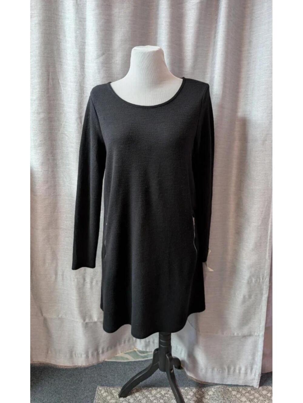 GAP Black Sweater Dress with Zip Pockets L